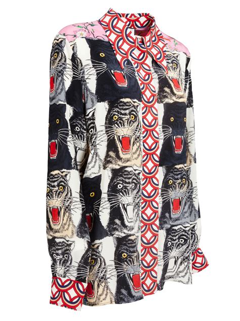 camicia gucci tigre|Gucci tiger accessories.